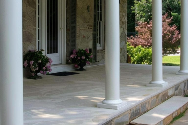 An Off-White Concrete Porch